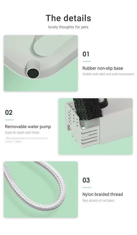 SYMPLEE DU2L-WS Smart Pet Water Fountain chytrá fontána pro kočky a psy s možností ovládání přes mobilní aplikaci, WiFi, 2,5L