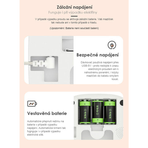 SYMPLEE DU4L-K automatický dávkovač krmiva pro psy a kočky, 4 l, notifikace pomocí vašeho hlasu