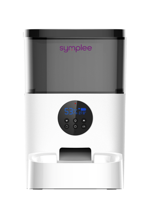 SYMPLEE DU4L-K automatický dávkovač krmiva pro psy a kočky, 4 l, notifikace pomocí vašeho hlasu