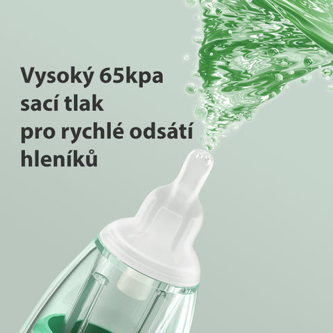 MERICARE KA1001 dětská elektrická odsávačka hlenů, velmi tichá, silné sání, uklidňující hudba, LCD displej, nabíjení USB